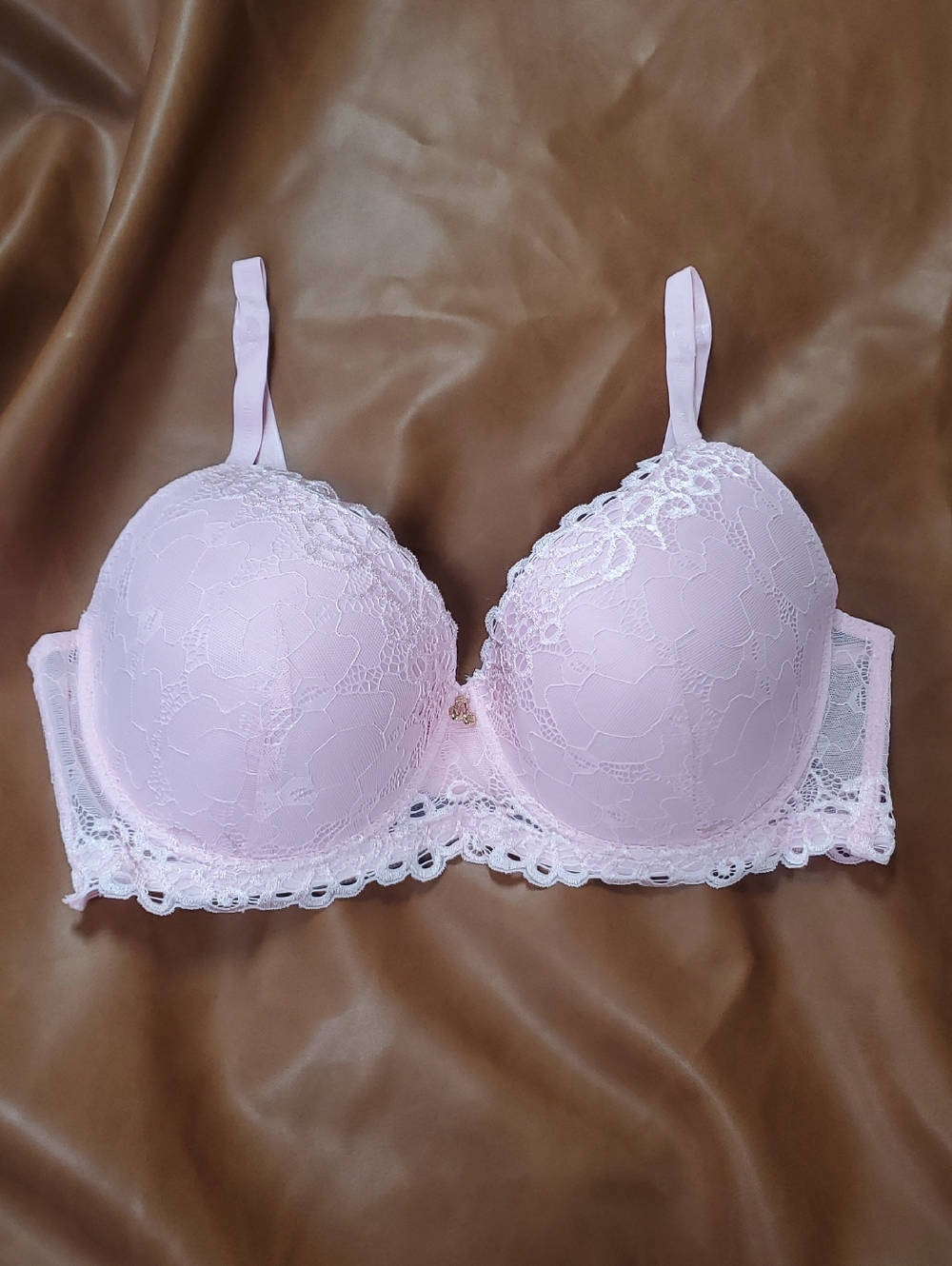 Juicy Couture Light Pink Lace Push-Up Bra 42D